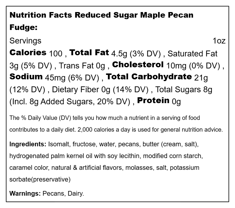 Fudge Reduced Sugar