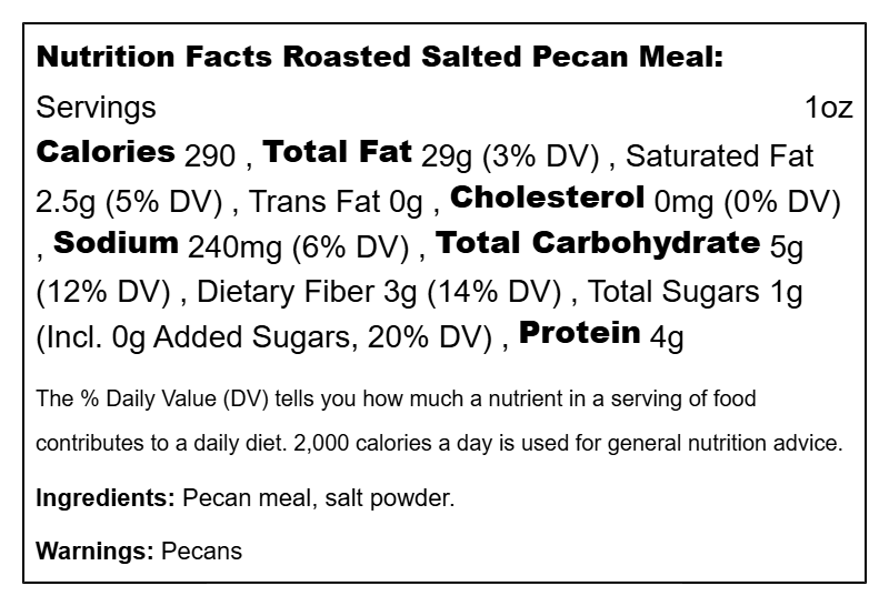Seasoned Pecan Meal 4oz