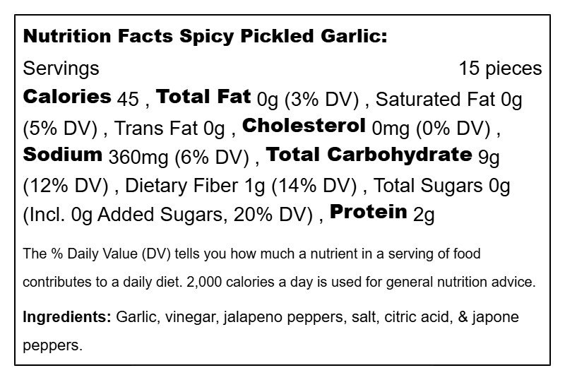 Pickled Garlic