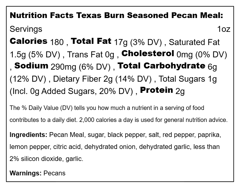Seasoned Pecan Meal 4oz