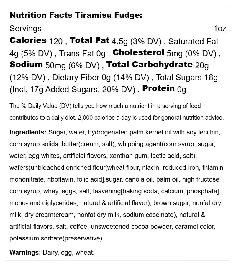 Fudge Specialty Flavors
