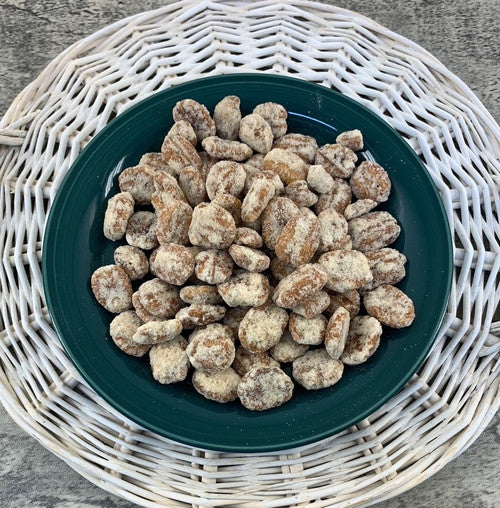 Orange frosted pecans
