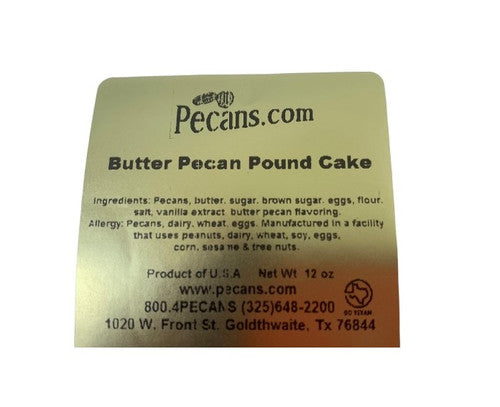 Pound Cake Butter Pecan 12oz
