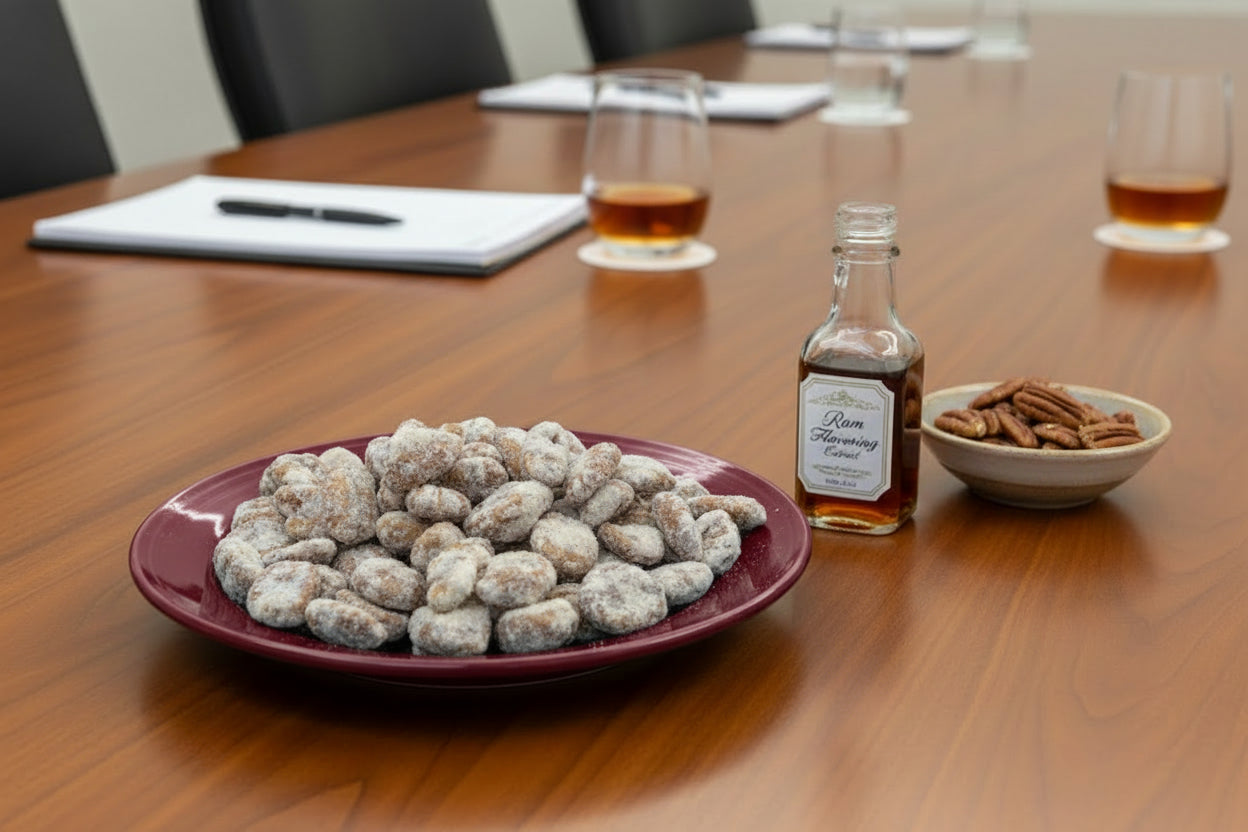 Rum Frosted Pecans