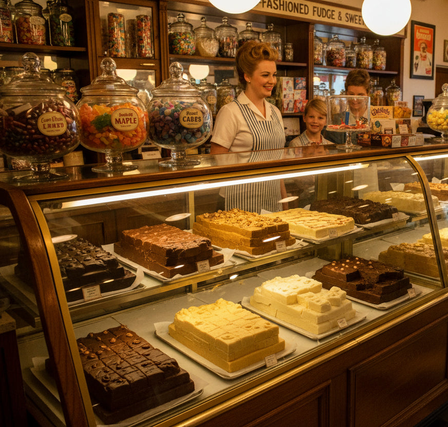 Reduced Sugar Fudge by Pecans.com.  Now you can eat fudge with less sugar and guilt.