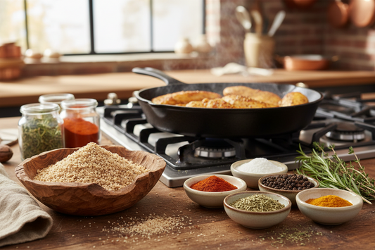 Seasoned Pecan Meal for chicken, fish, or pork, works great in the air fryer or oven.