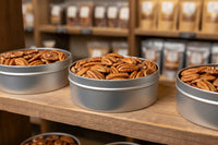 1.75 lbs Pecan Halves in a tin