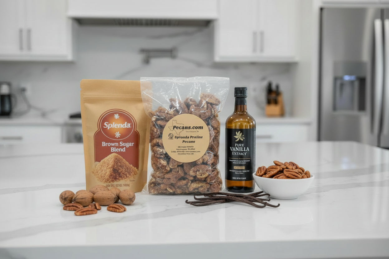 Splenda sweetened praline pecans a light and delightful snack