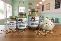Toffee Pecan Honey Butter. This toffee pecan butter with sweeten your breakfast or your dessert.