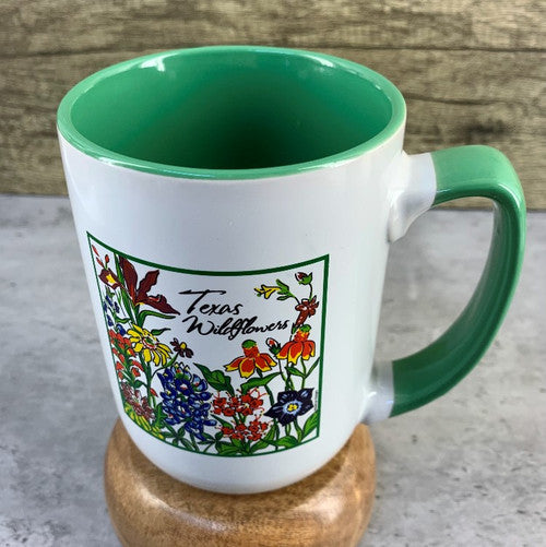 Mug Wildflower Green Handle