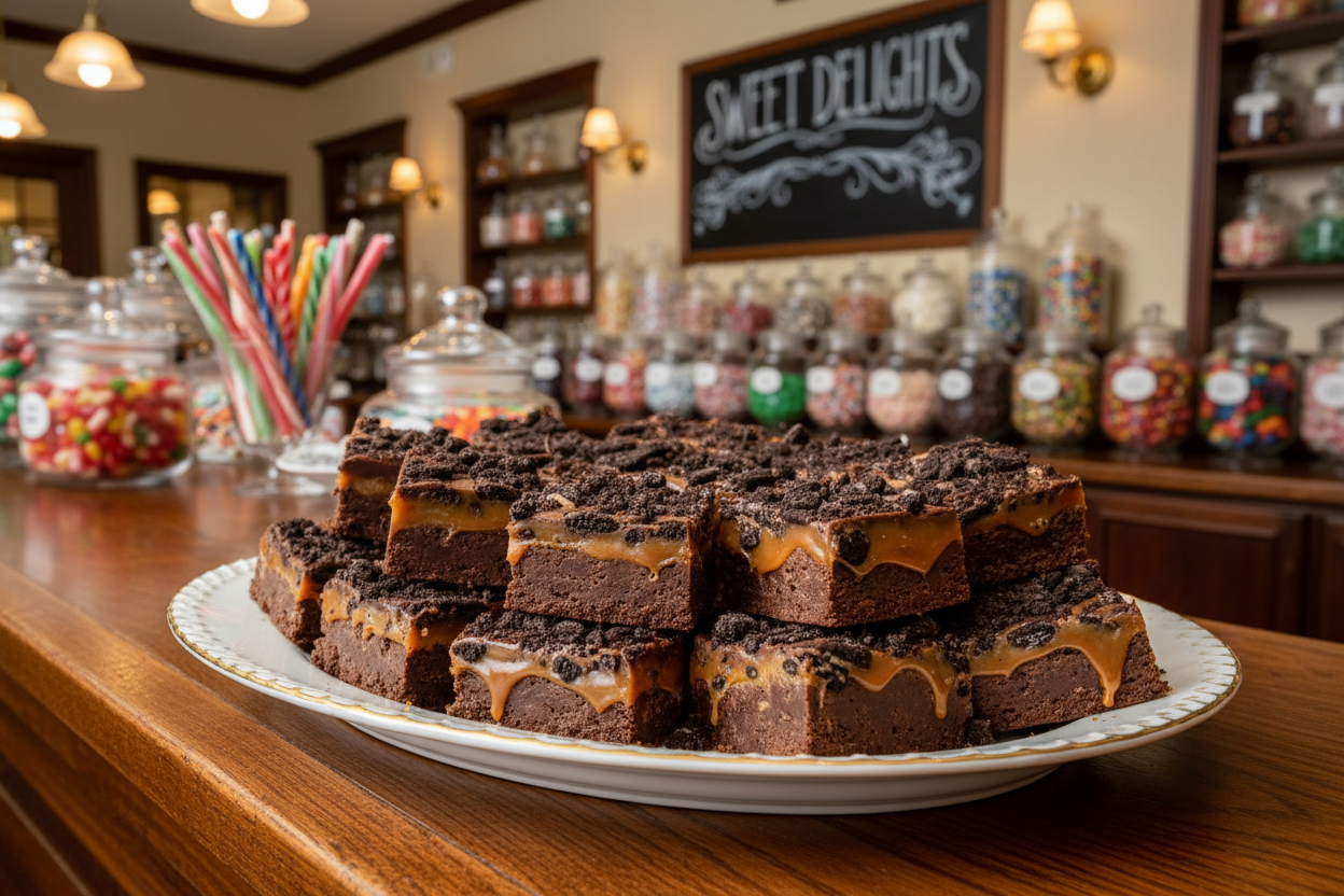 chocolate caramel cookie fudge