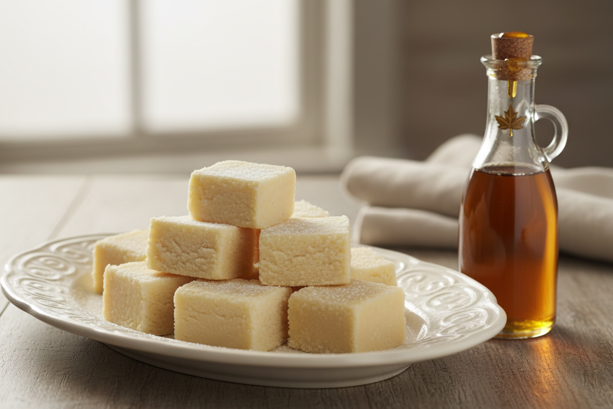 Reduced Sugar Vanilla Maple Fudge