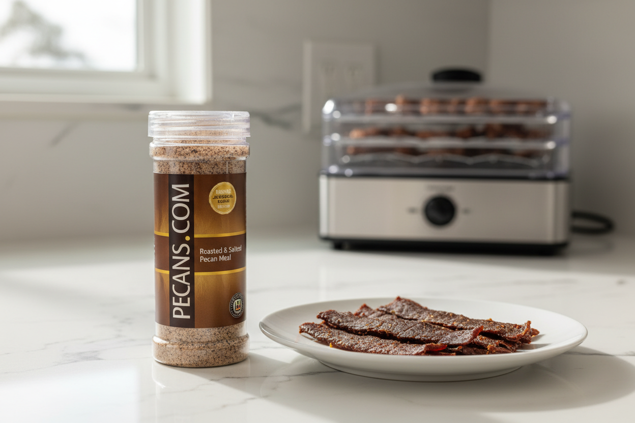 Roasted and Salted pecan meal try it on jerky