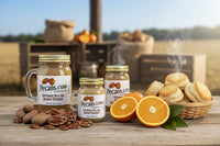 Orange Pecan Honey Butter, breakfast orange flavor in a pecan butter spread, 4oz. 11oz. or 16oz jars.