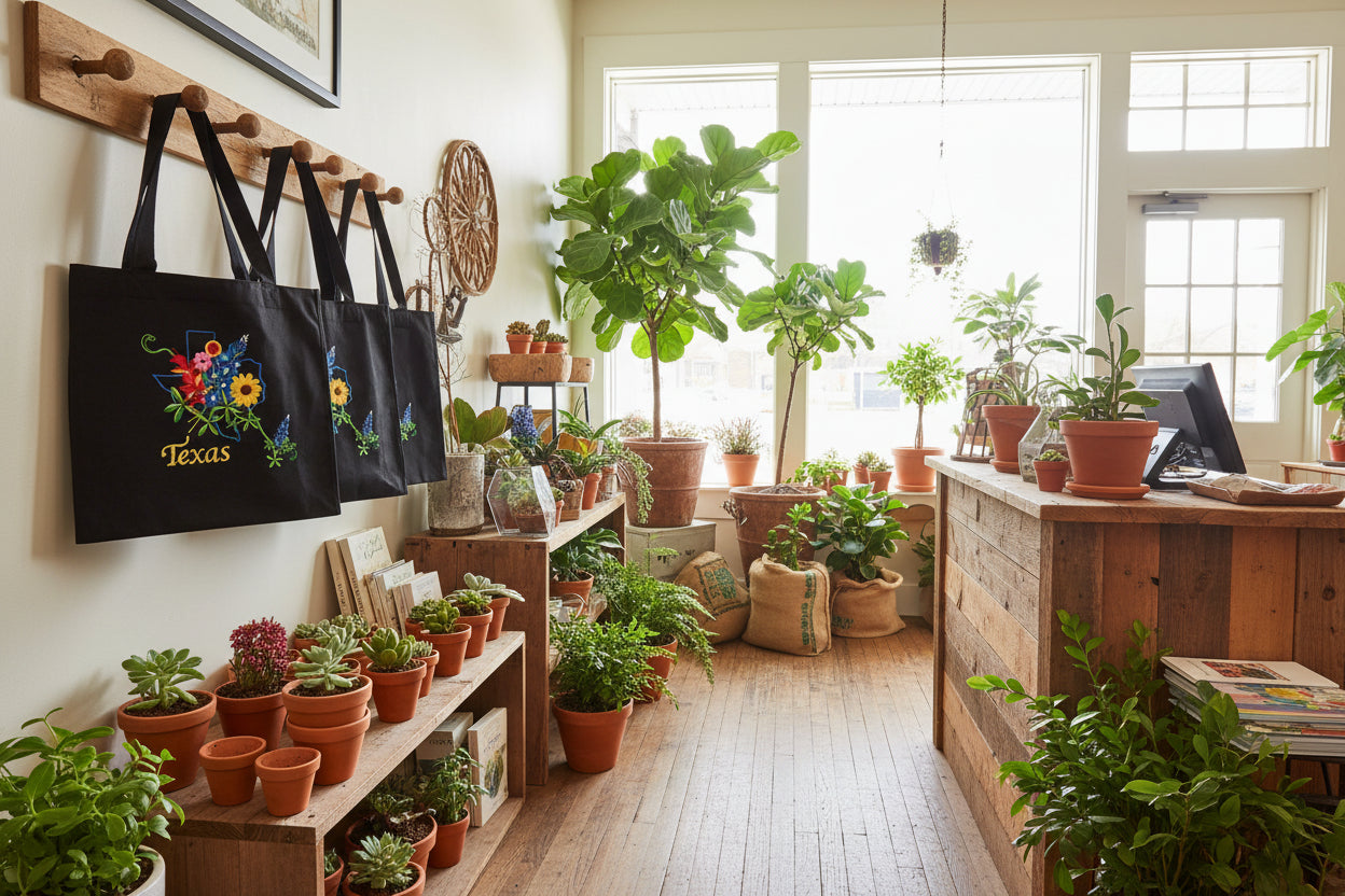 Wildflower Black Tote