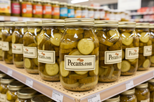 Bread and Butter Pickles in a quart jar