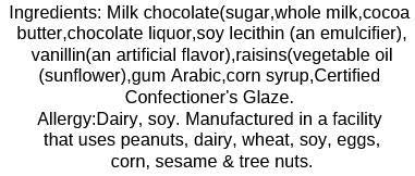 7oz Milk Chocolate Raisins
