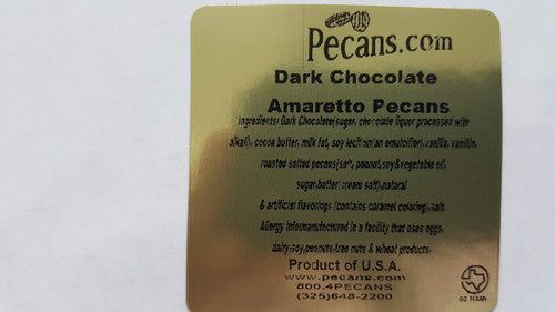 7oz Dark Chocolate Amaretto Pecans