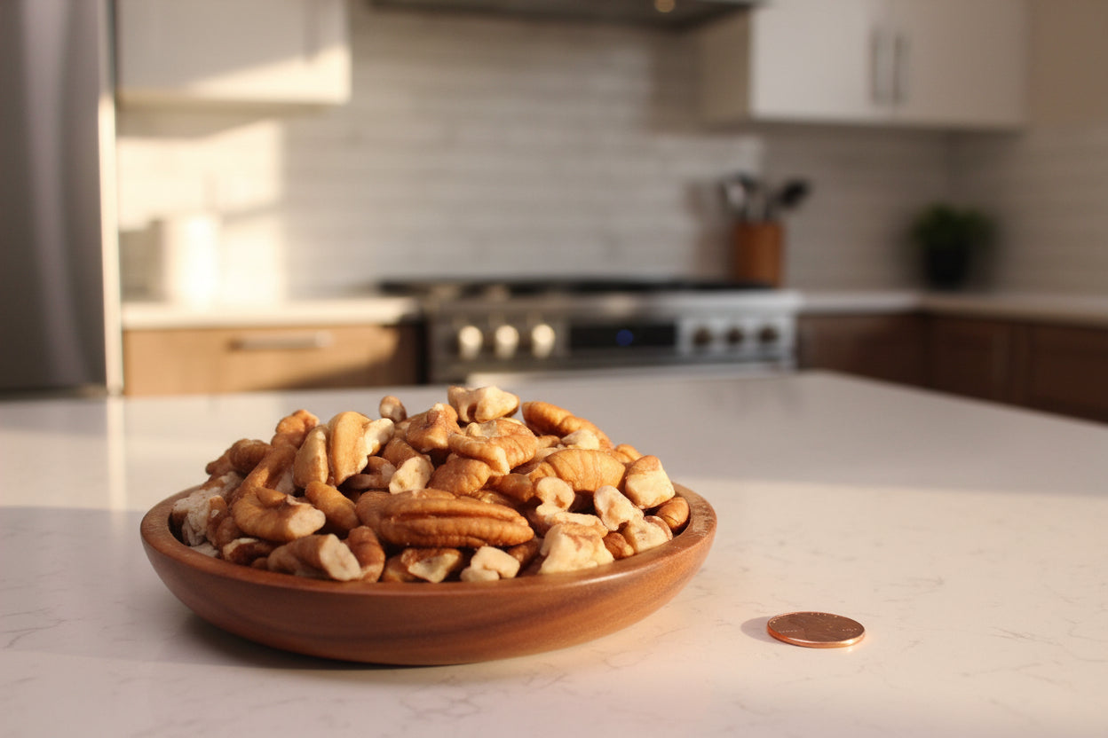 Large Pecan Pieces great for pies or snacking