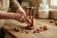 Nuti Budi Nut Cracker, just a simple twist, not for hard nuts. Easy to use.