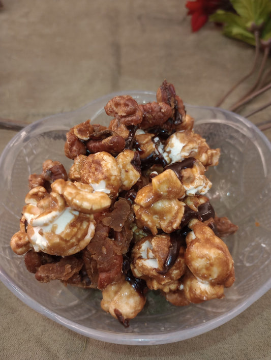 3oz Splenda Fudge Caramel Popcorn with Pecans