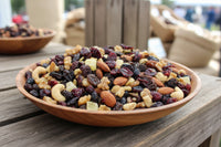 Cranberry snack mix, a nutty mix of dried fruits and seeds.  Trail mix with a sweetness to die for.
