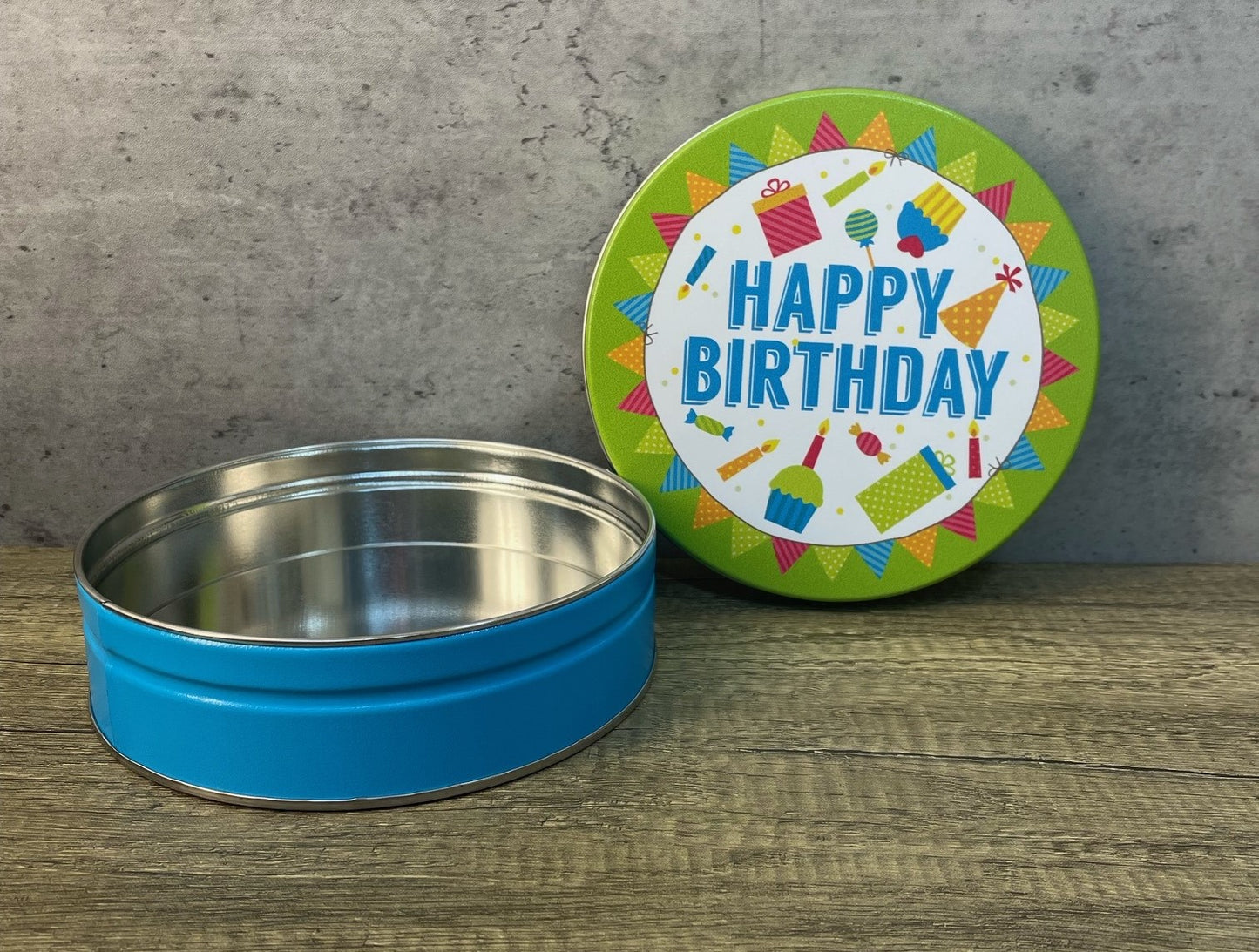 Brittle Gift Tin Happy Birthday Pecan & Jalapeno Pecan 1lb