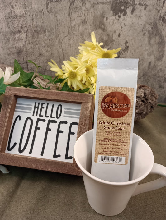 Coffee Sleeve White Snowflake