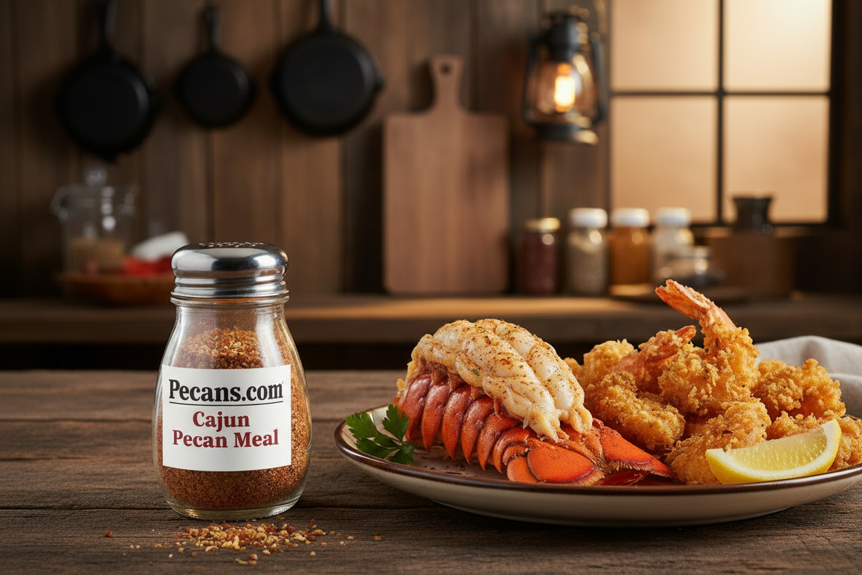 Cajun Spiced Pecan meal for your fried seafood and ish