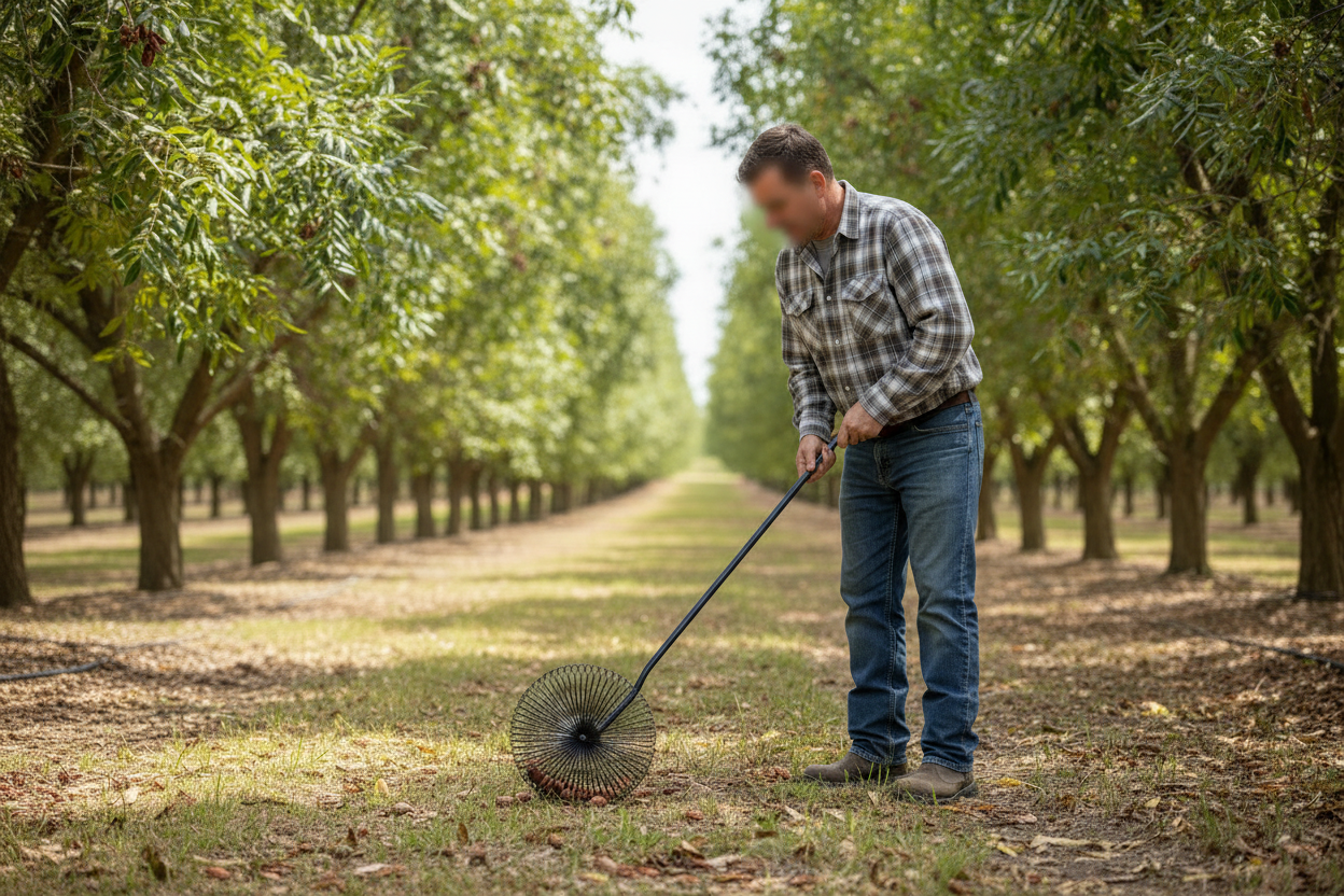 Roll a nut Pecan harvester