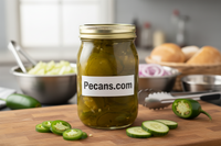 Sweet Fire Pickles with candied jalapenos the perfect sandwich topper