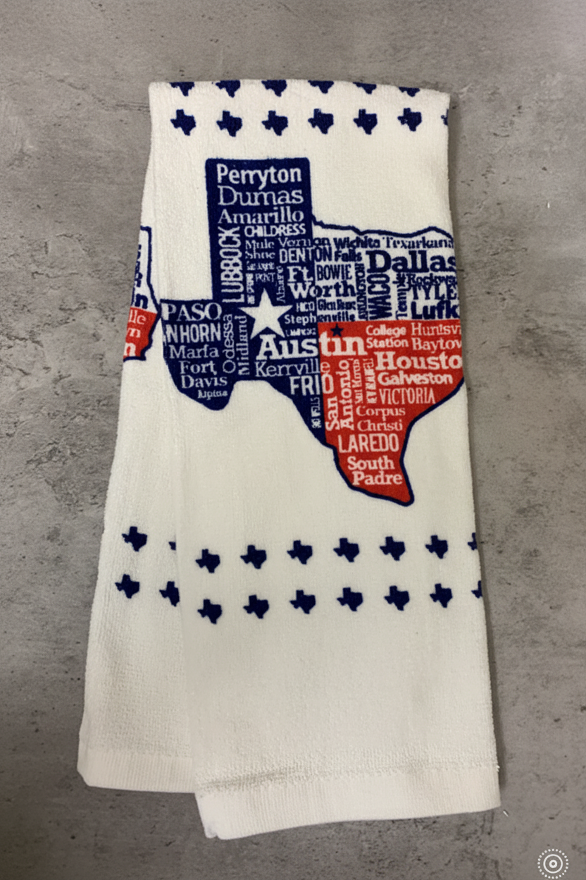 Kitchen Towel Texas Cities